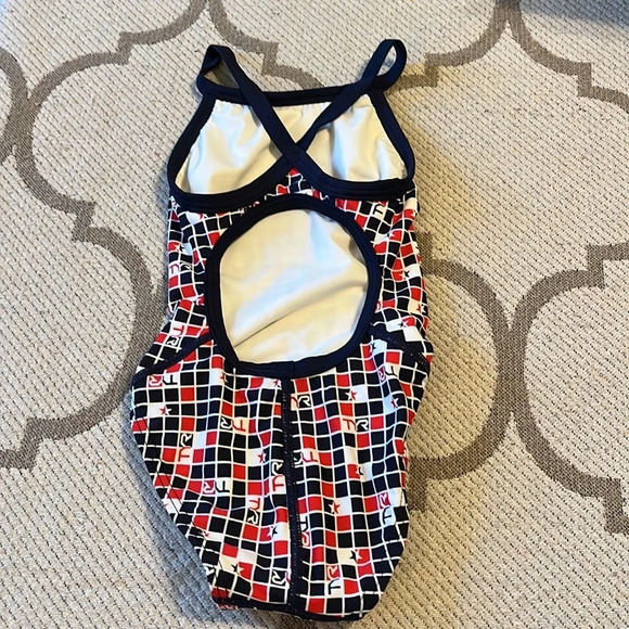 TYR kids USA 2012 Olympics Diamondback Print Swimsuit, size 20 - Picture 5 of 11